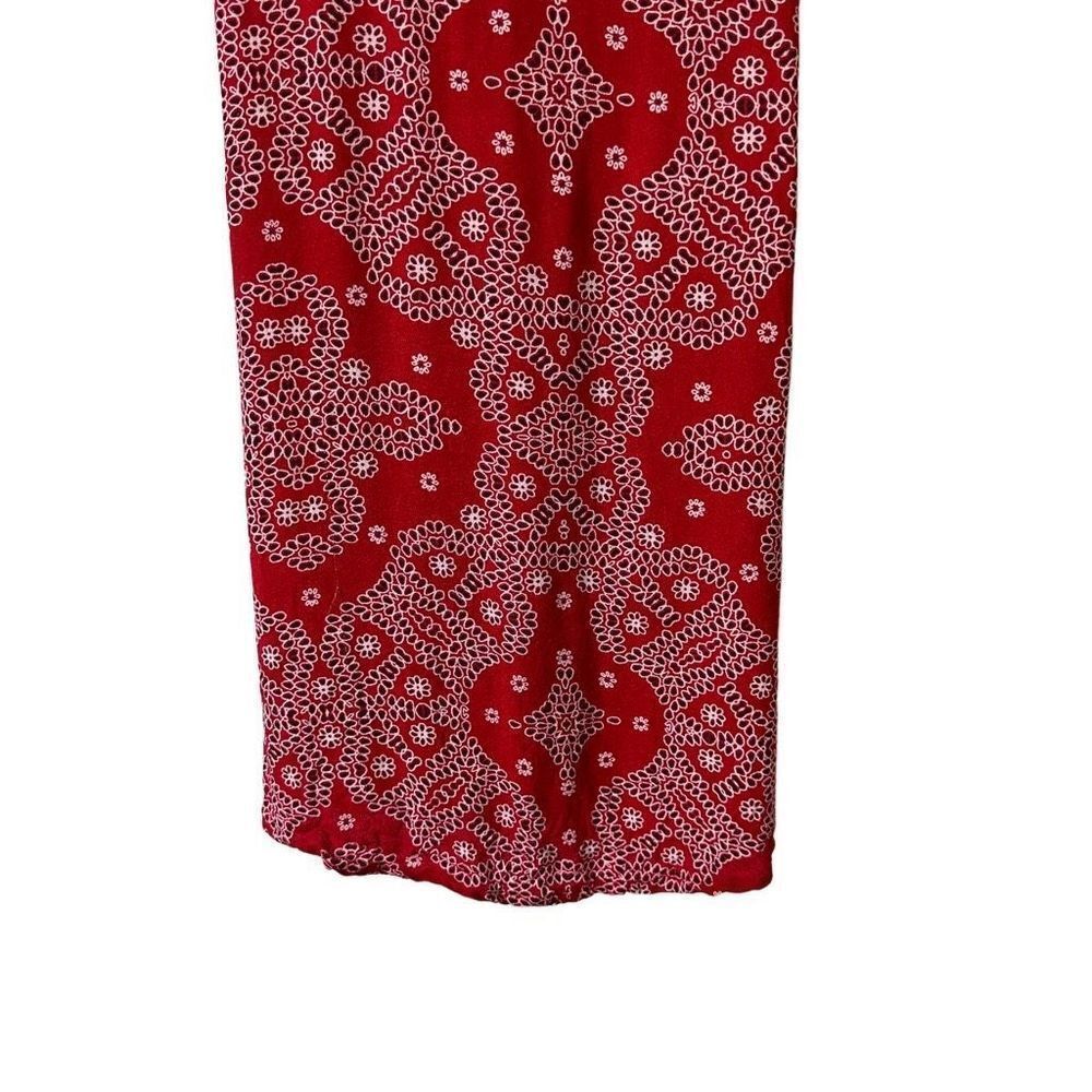 Red Patterned Mini Dress - Picture 12 of 15